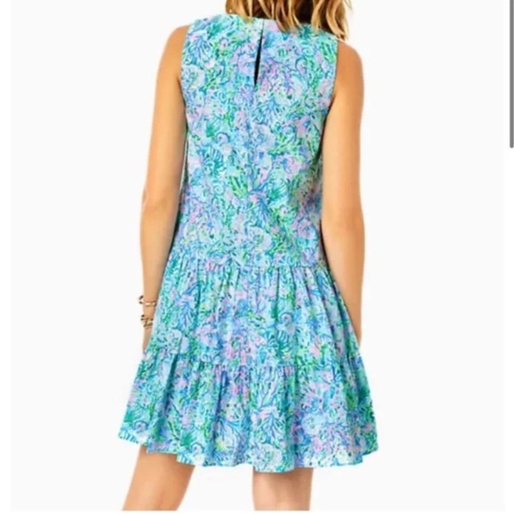 NWT Lilly Pulitzer Trina Dress Surf Blue Soleil It On Me Size Extra Small - Picture 4 of 9